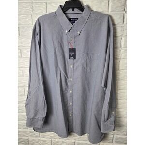 CREMIEUX Men's 4XT Tall Lightweight Flannel long sleeve Tiny Check Blue NWT